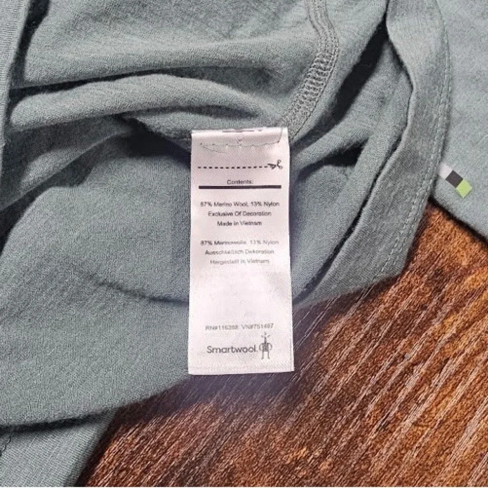 Smartwool Men's Merino 150 1/4 Zip Pullover Mid-Weight Gray Pullover Size Medium